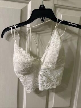 Hollister White Lace Bralette
